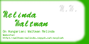 melinda waltman business card